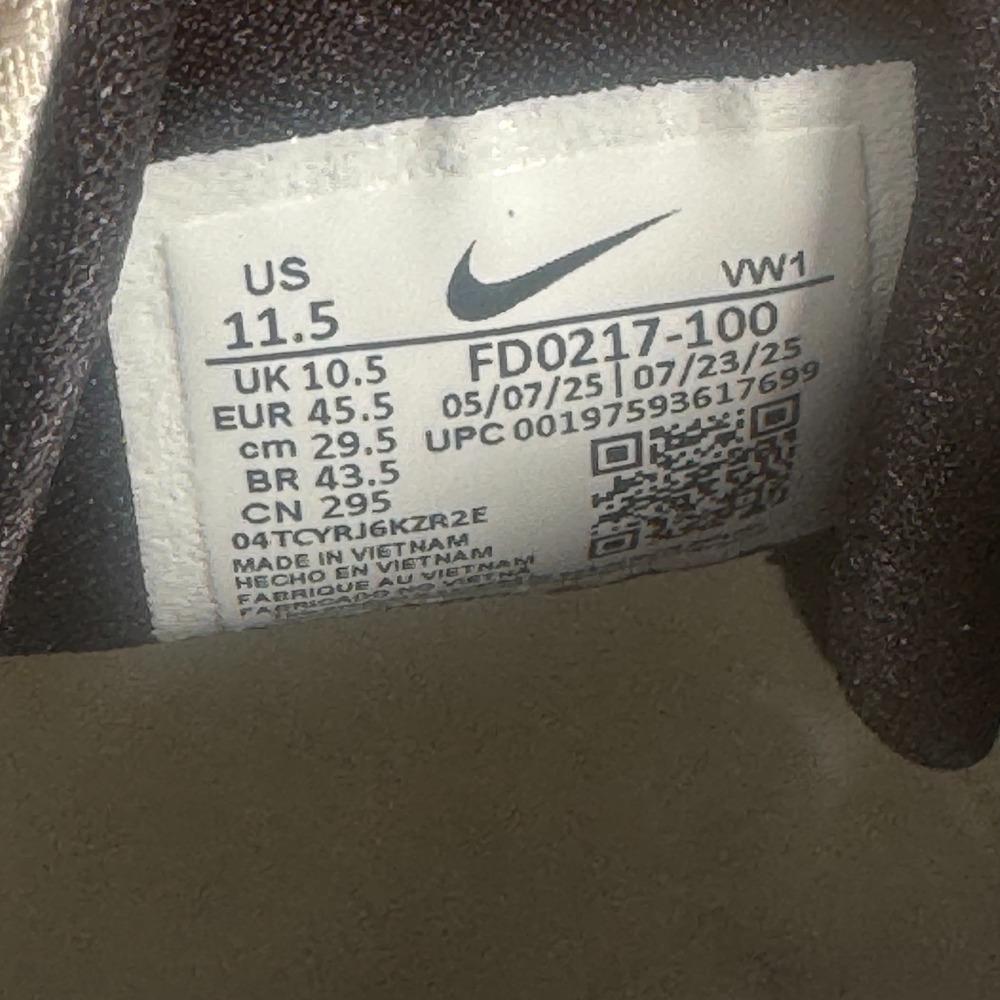 Nike Air Zoom Infinity Tour 2 Mens Size 11.5 Golf Shoes Cleat Spikes White Black - Picture 8 of 9
